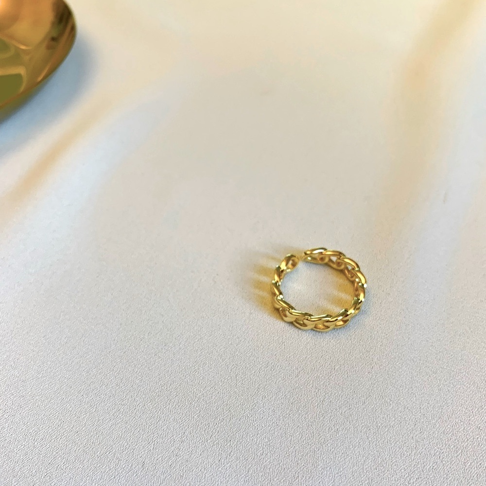 Bold Gold Chain Ring - Mini